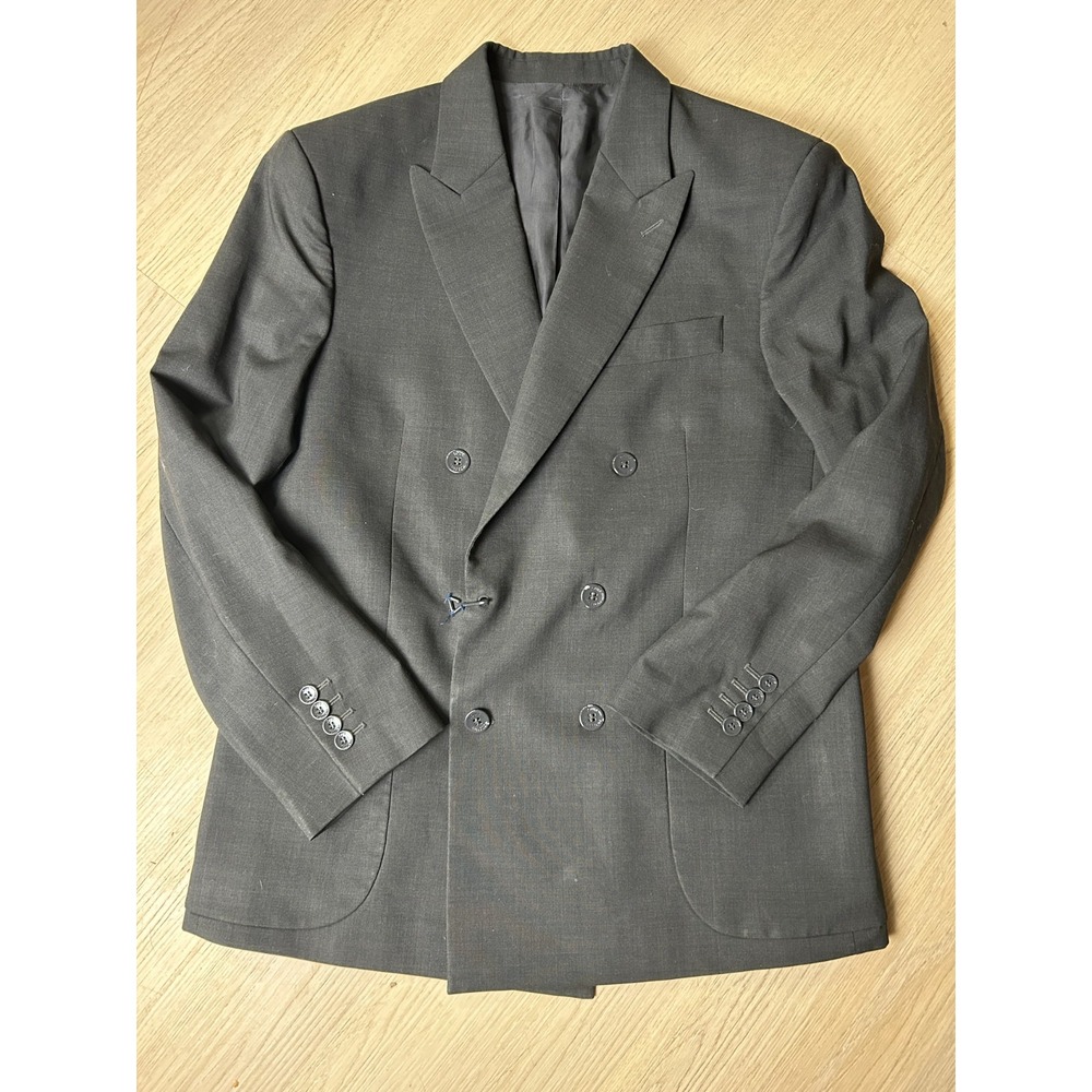 Louis Vuitton Blazer Mens 50 US 40 NAVY Wool Double Breasted Uniforms Jacket